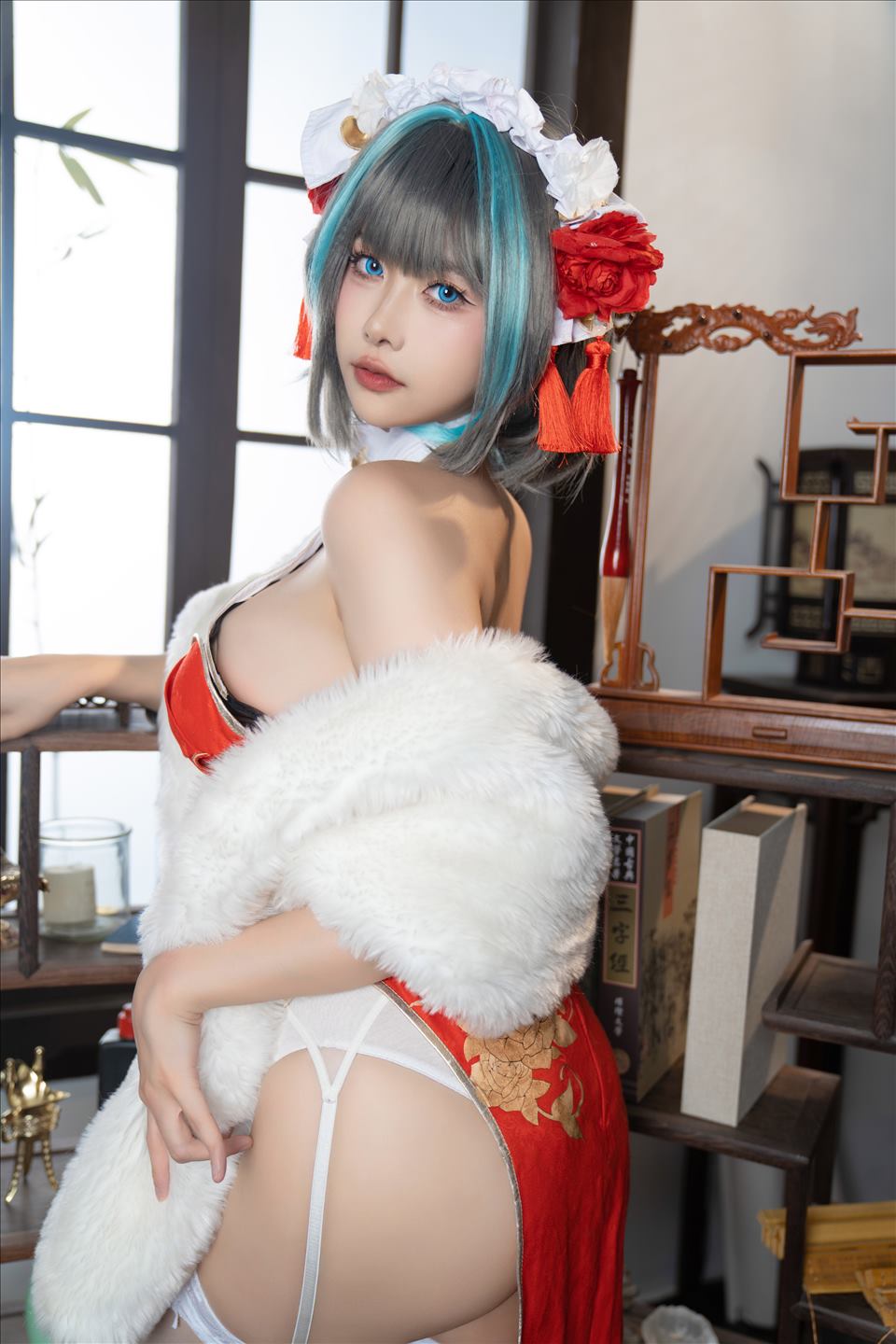 ネット上の人気者#Momoko葵葵 柴郡本チャイナドレス ネット上の人気者-第29张