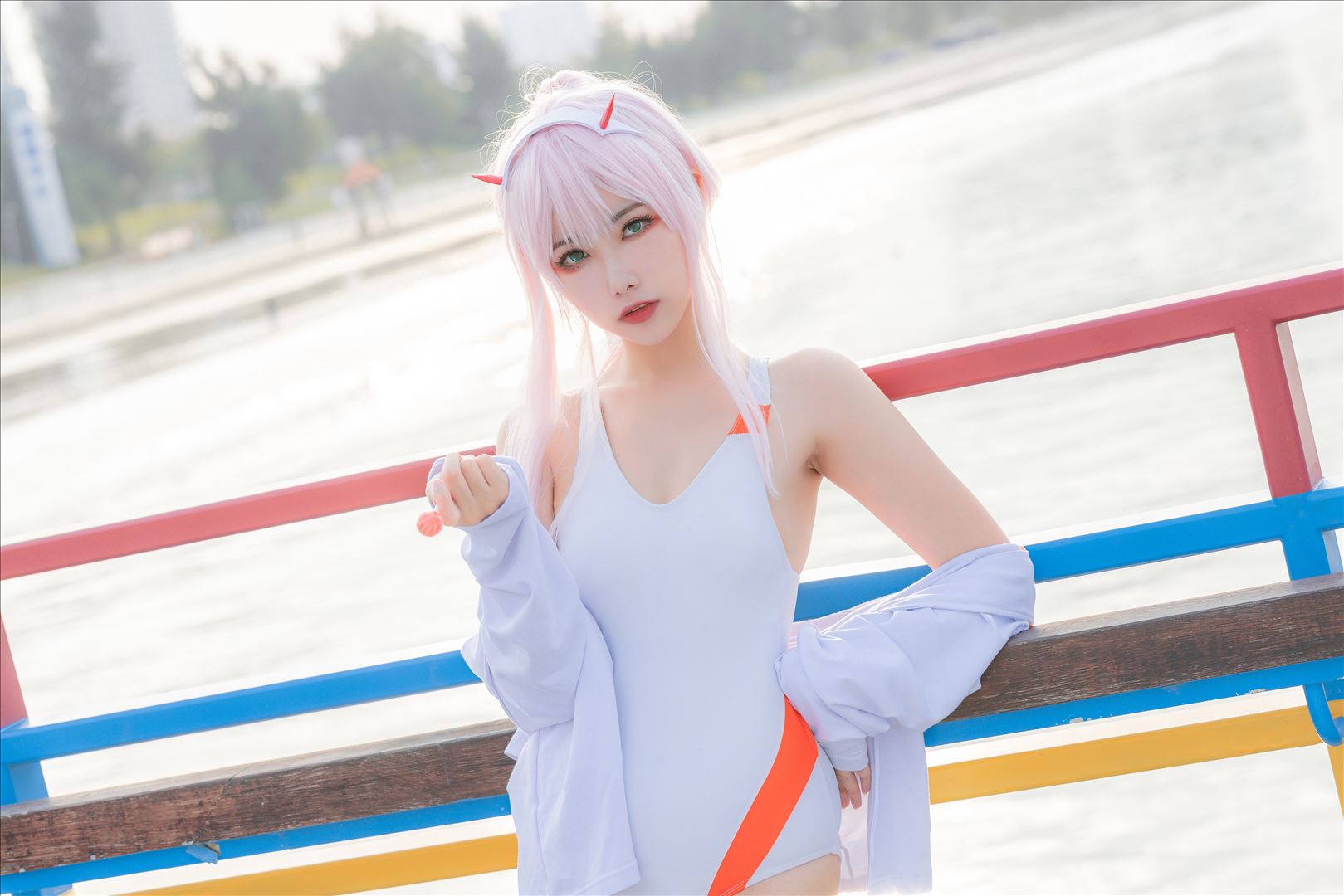 ネット上の人気者#Momoko葵葵 DARLING in the FRANXX 02水着バニー&花嫁 ネット上の人気者-第51张
