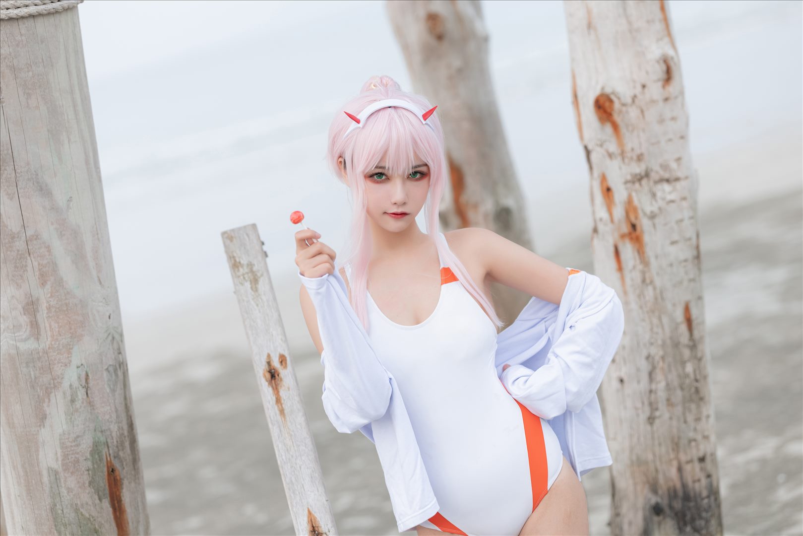 ネット上の人気者#Momoko葵葵 DARLING in the FRANXX 02水着バニー&花嫁 ネット上の人気者-第54张